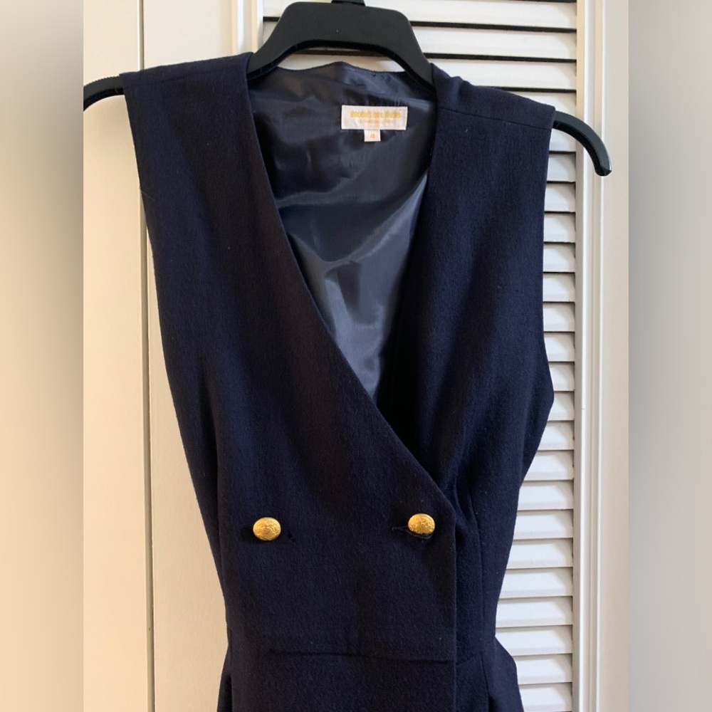 Vintage Brooks Brothers Belted Wool Dress - Picture 3 of 15